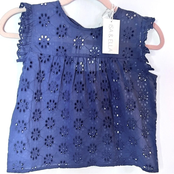 New with tags Isa and Ella sleeveless crop eyelet top size XS cute with bodysuit - Picture 2 of 5